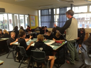 Hamish working with the class